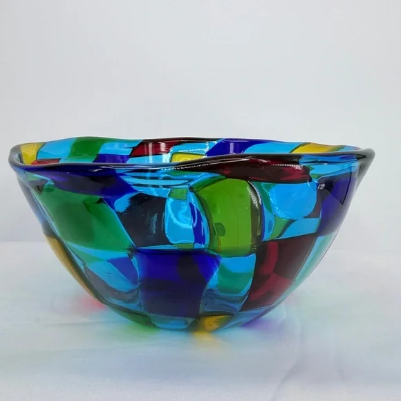 Mid-Century, Signed, Pezzato Murano Glass Bowl - Picture 5 of 11